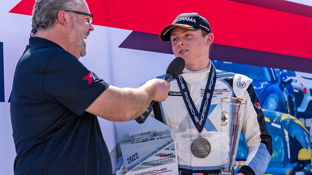 Aidan Kenny at the Porsche Sprint Challenge