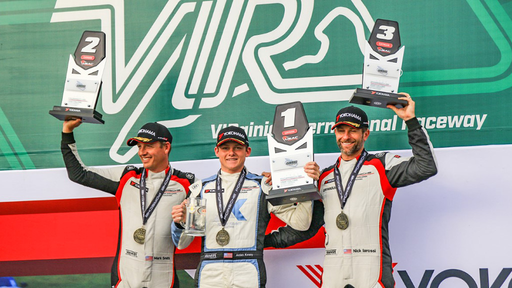 Aidan Kenny on Virginia International Raceway Podium
